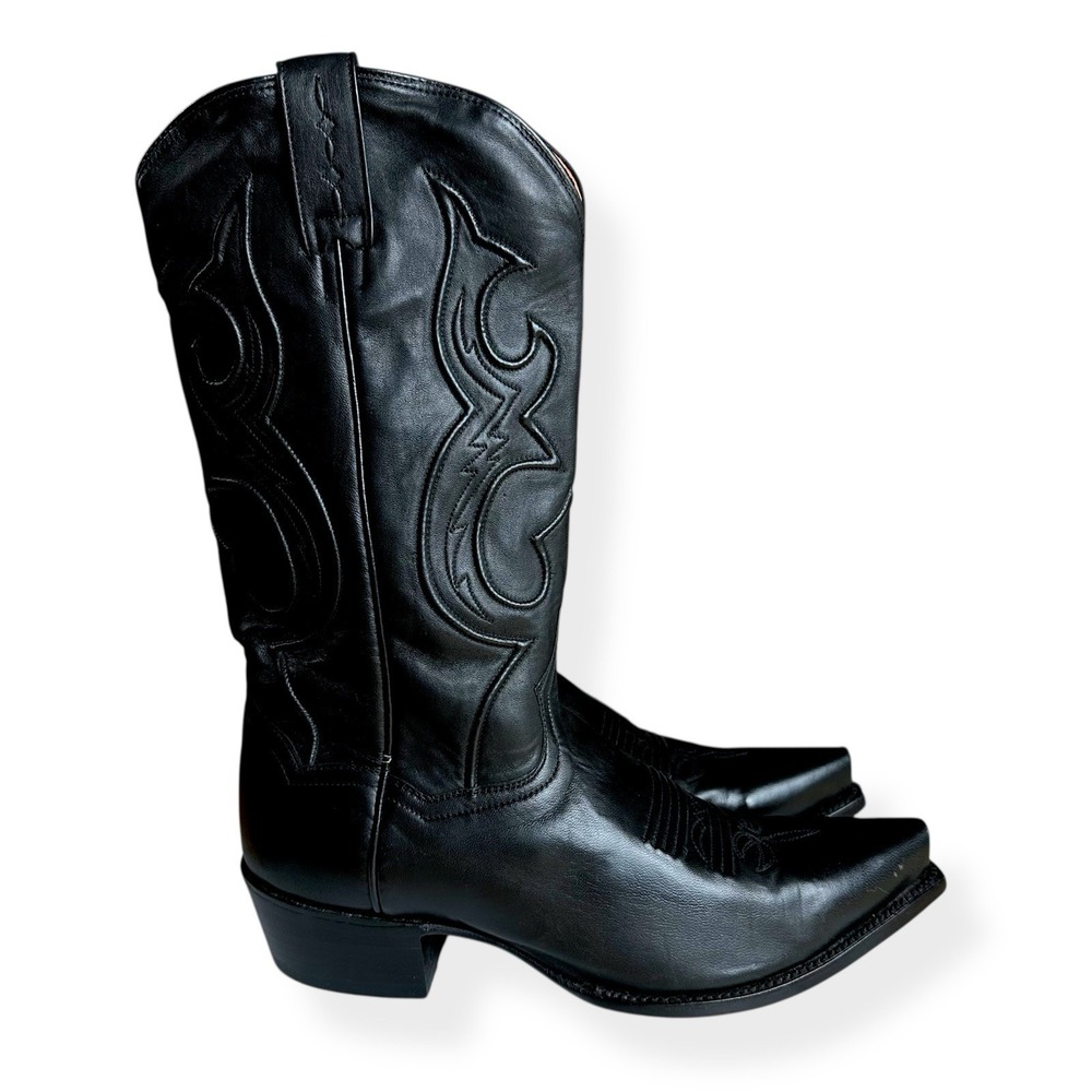 Dan Post Men's Saddle Brand Western Cowboy Boots Size 8.5‎ EW Calfskin DP2295